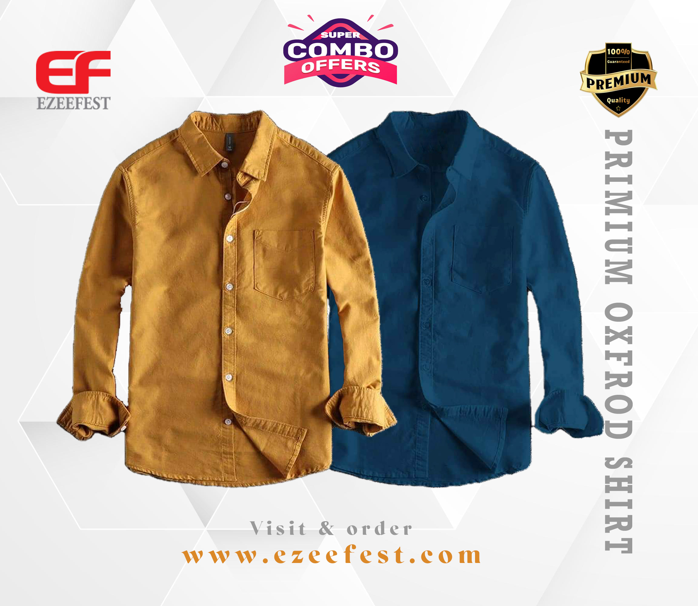 Men's Full Sleeve Oxford Cotton Shirt