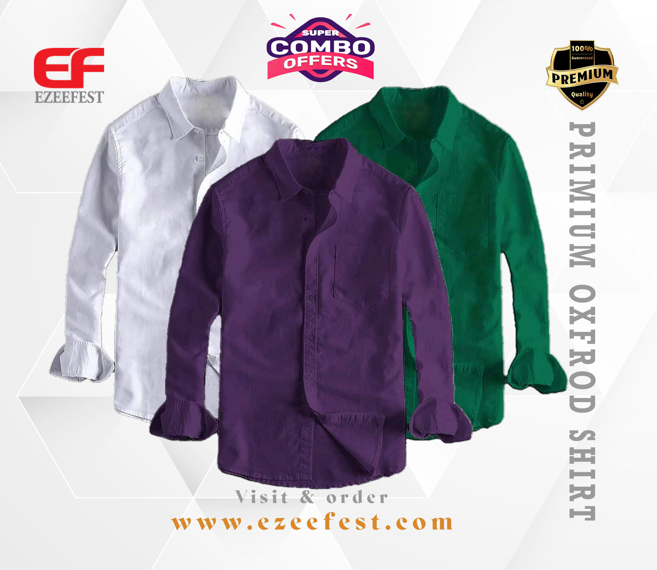 Men's Full Sleeve Oxford Cotton Shirt