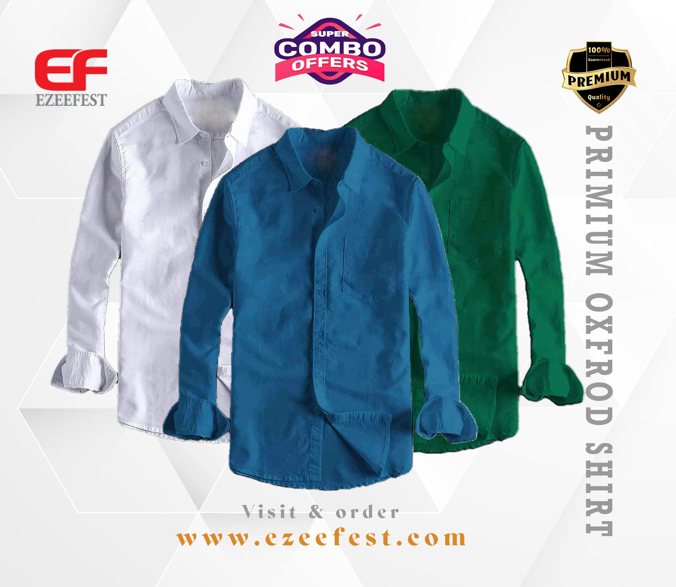 Men's Full Sleeve Oxford Cotton Shirt