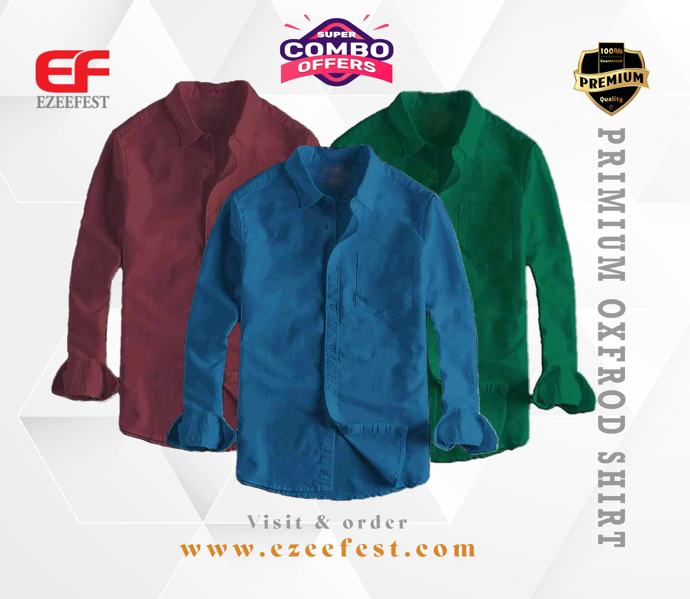 Men's Full Sleeve Oxford Cotton Shirt