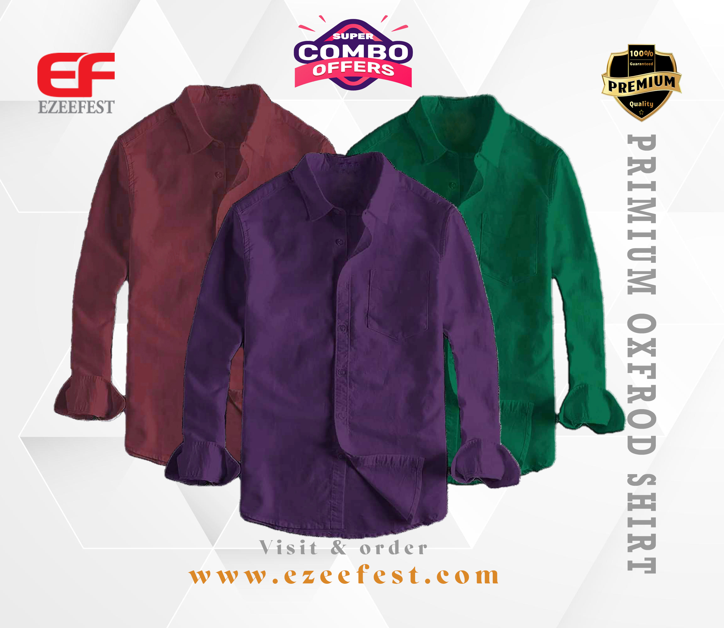 Men's Full Sleeve Oxford Cotton Shirt