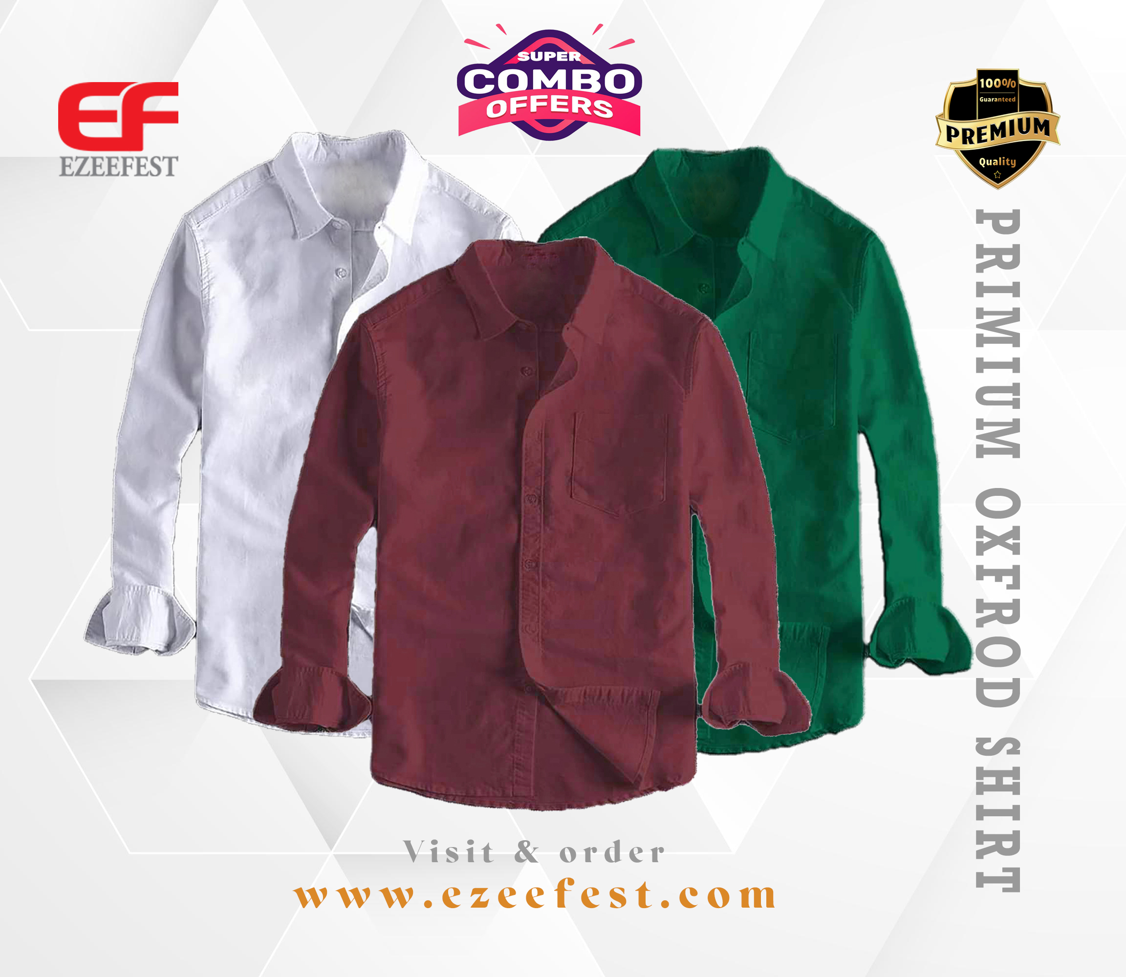 Men's Full Sleeve Oxford Cotton Shirt