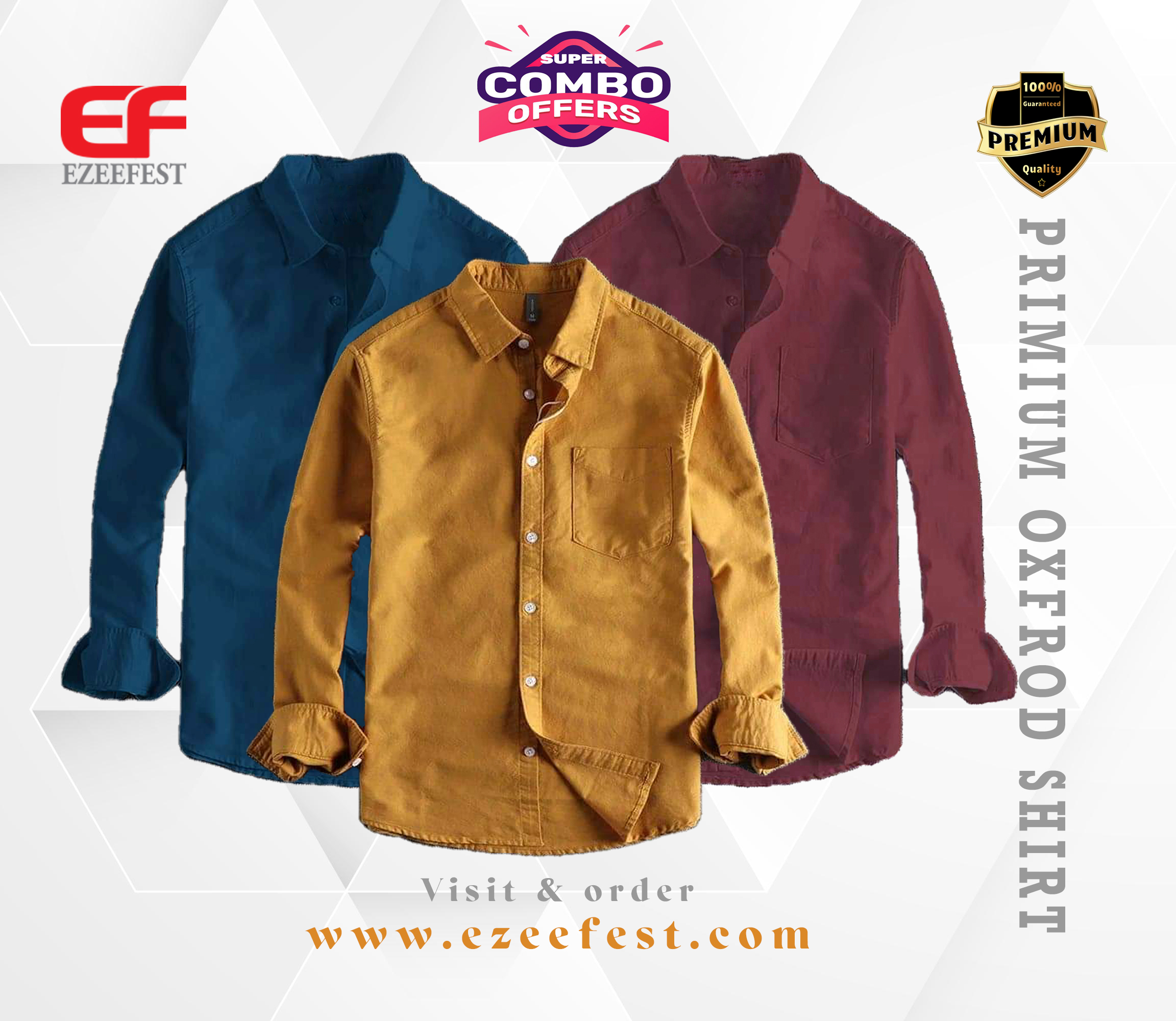 Men's Full Sleeve Oxford Cotton Shirt