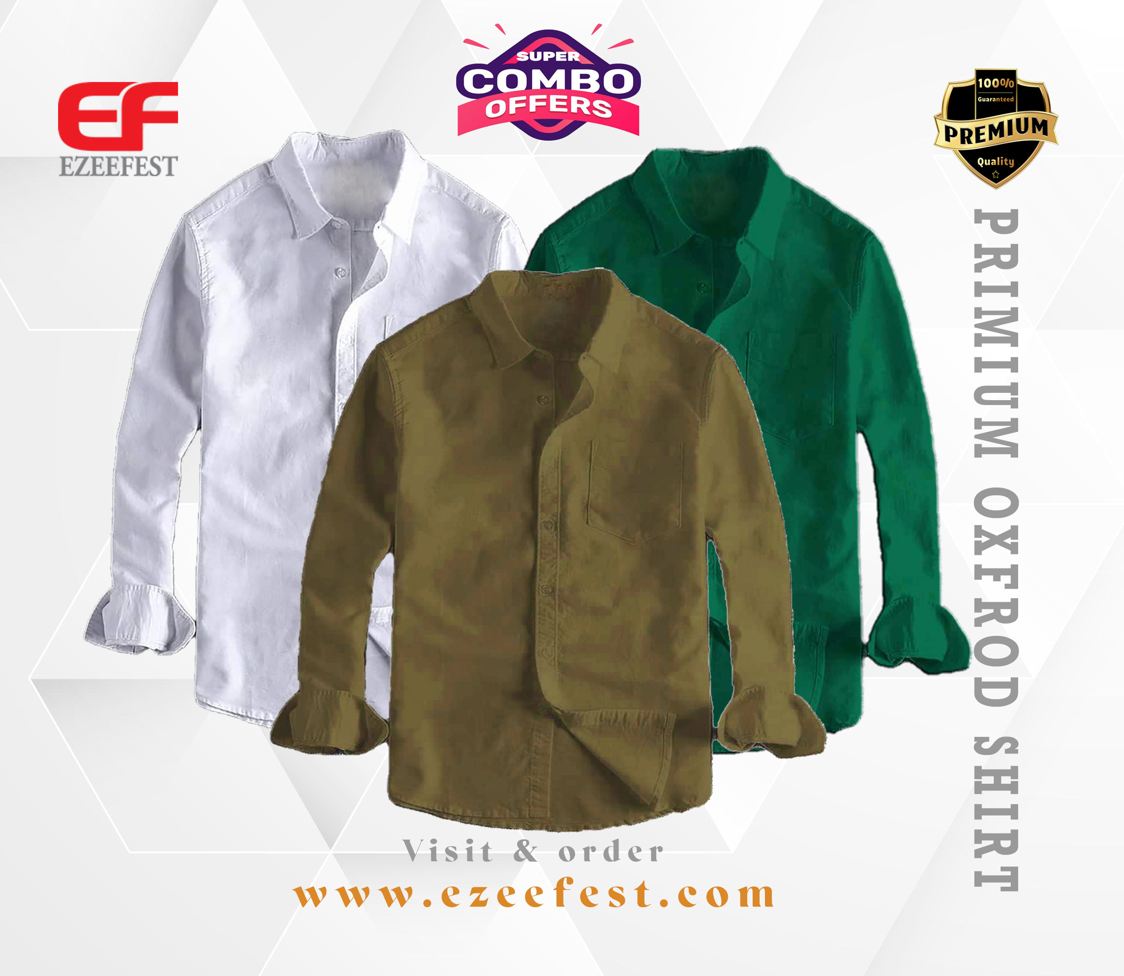 Men's Full Sleeve Oxford Cotton Shirt