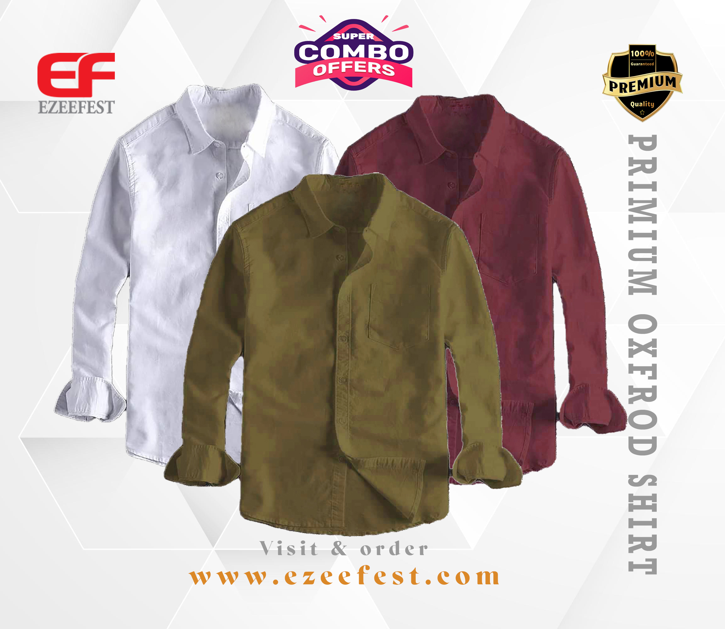 Men's Full Sleeve Oxford Cotton Shirt