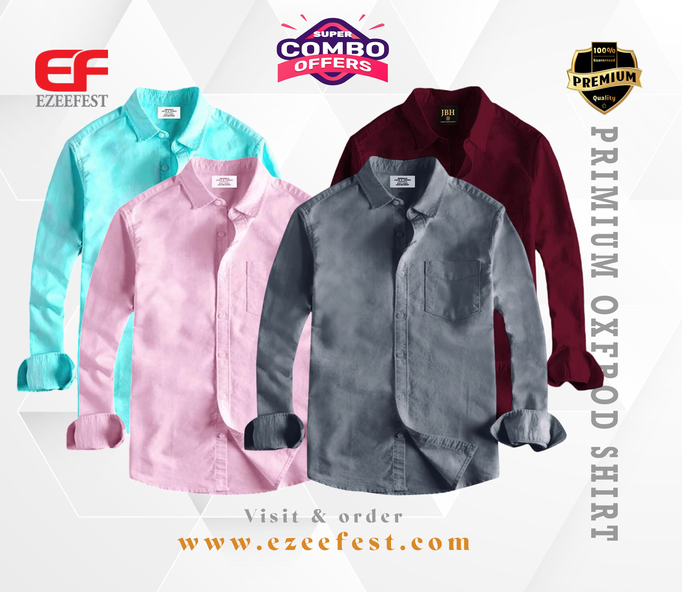Men's Full Sleeve Oxford Cotton Shirt