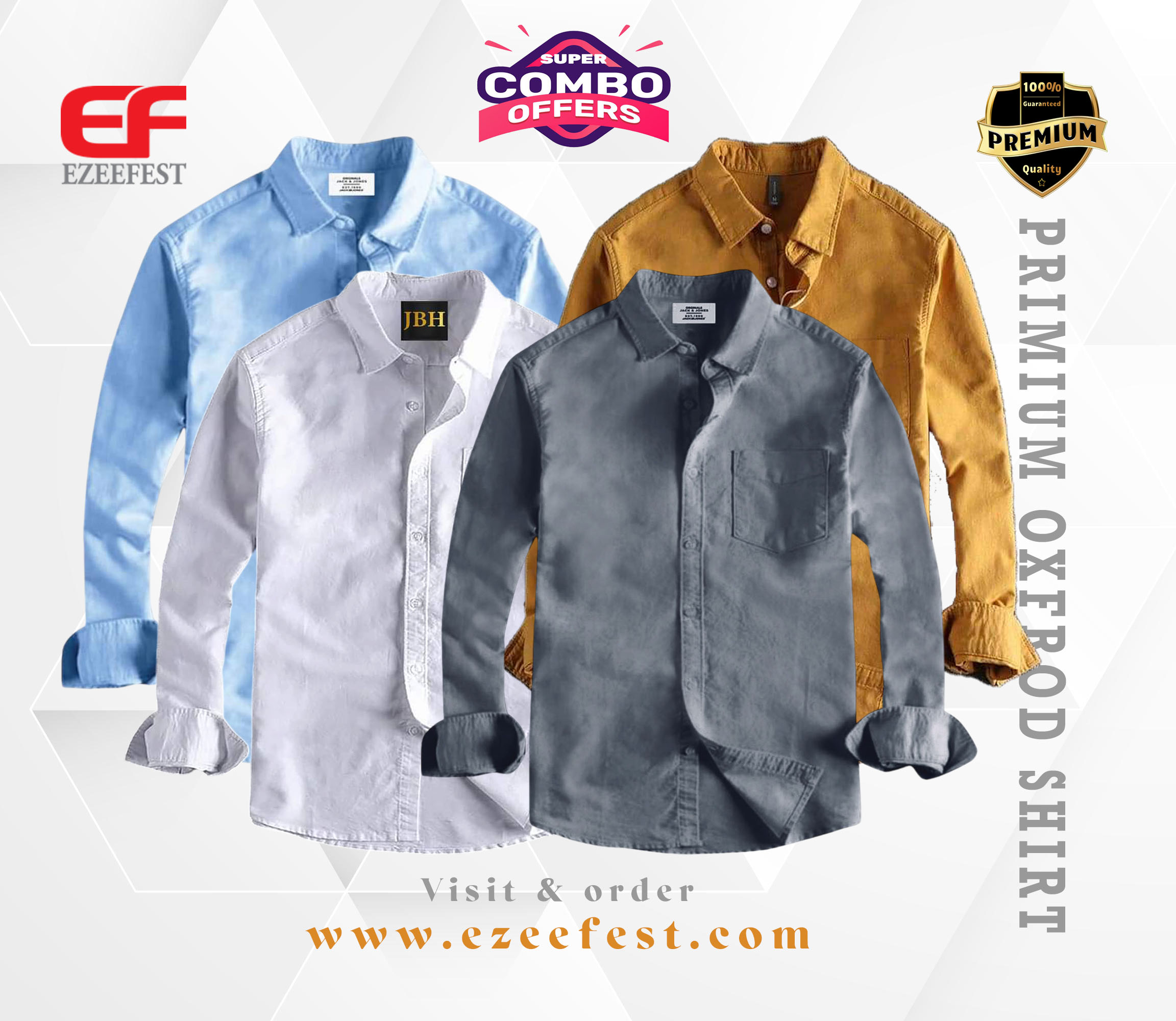 Men's Full Sleeve Oxford Cotton Shirt