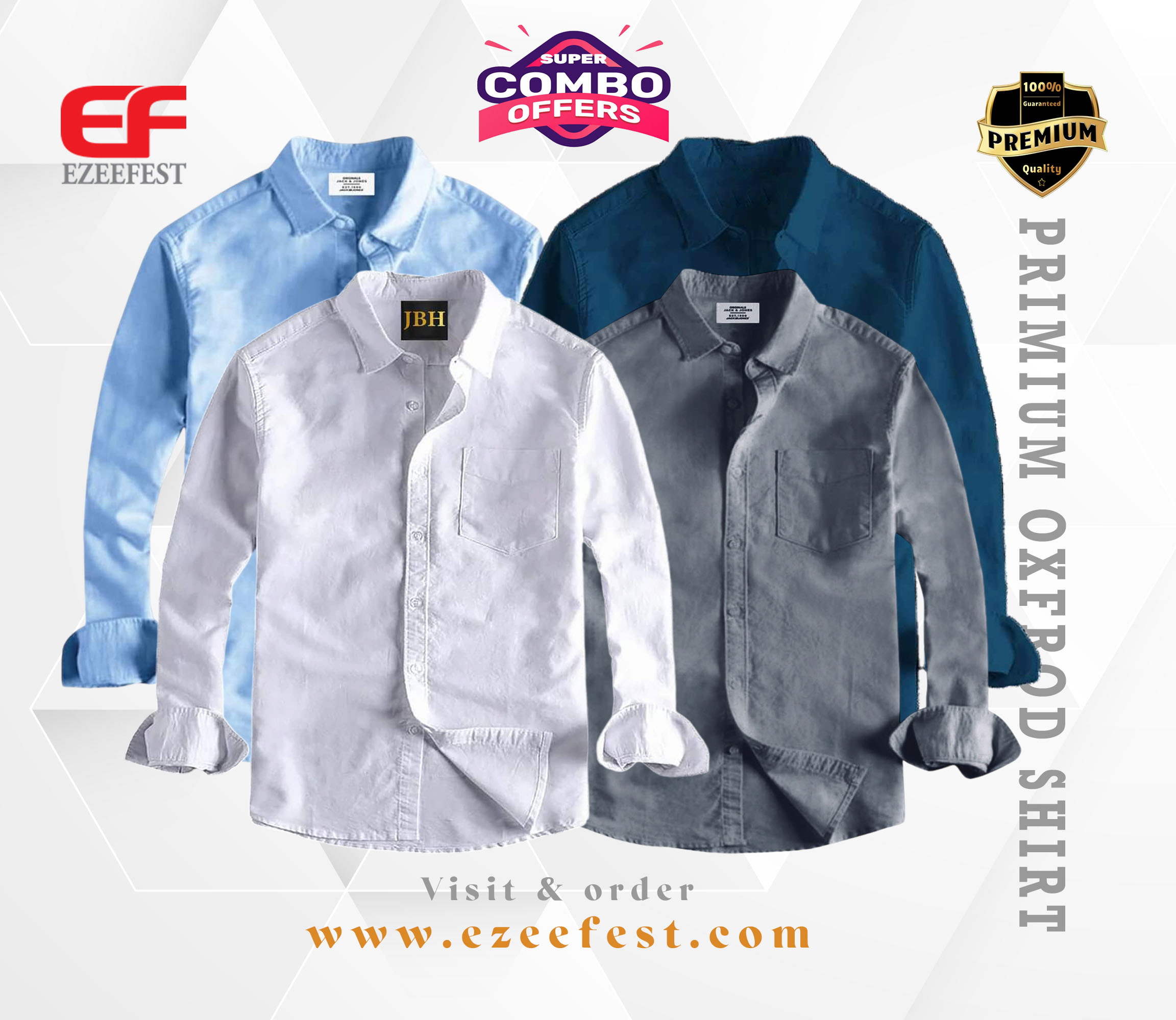 Men's Full Sleeve Oxford Cotton Shirt