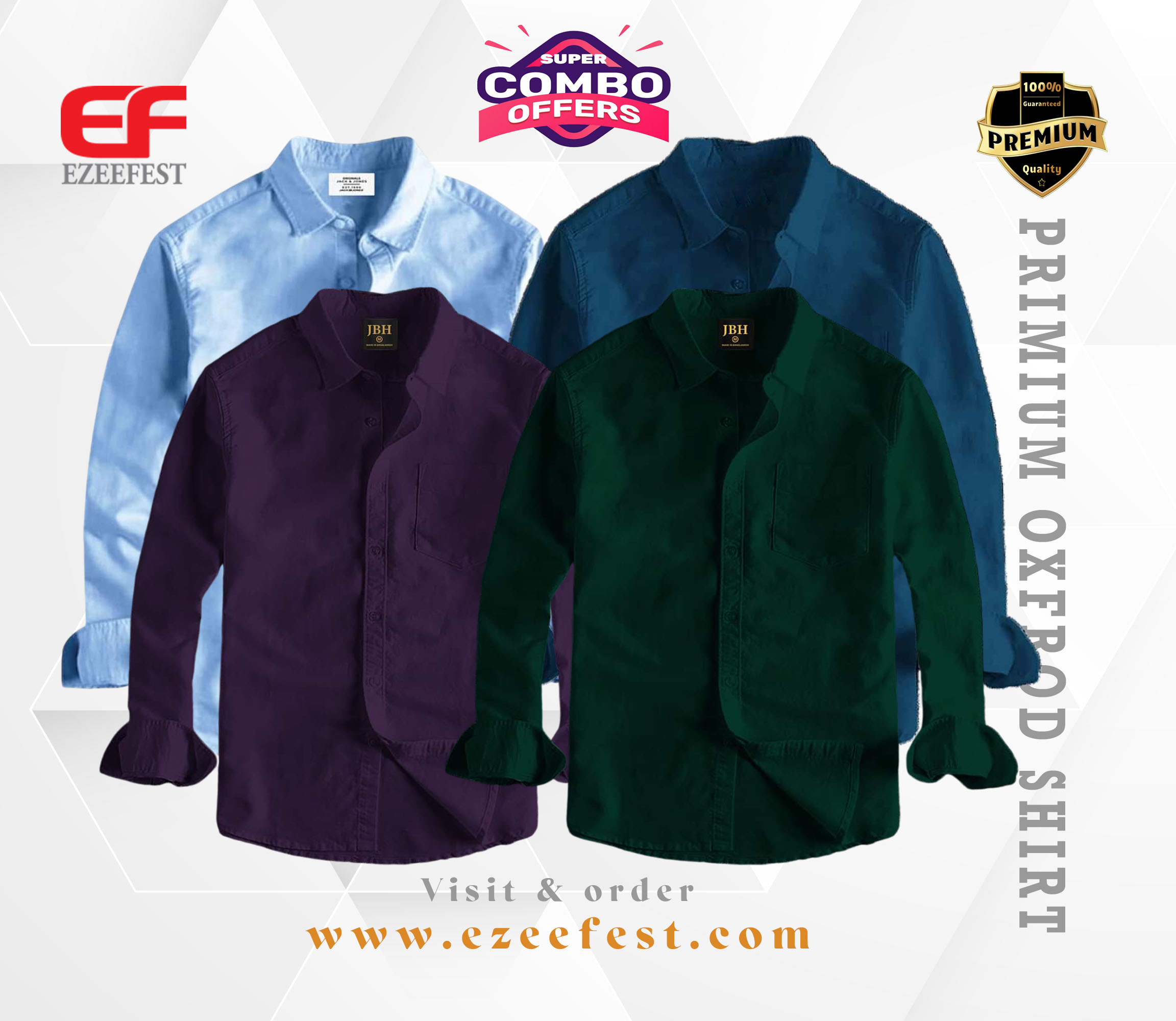 Men's Full Sleeve Oxford Cotton Shirt