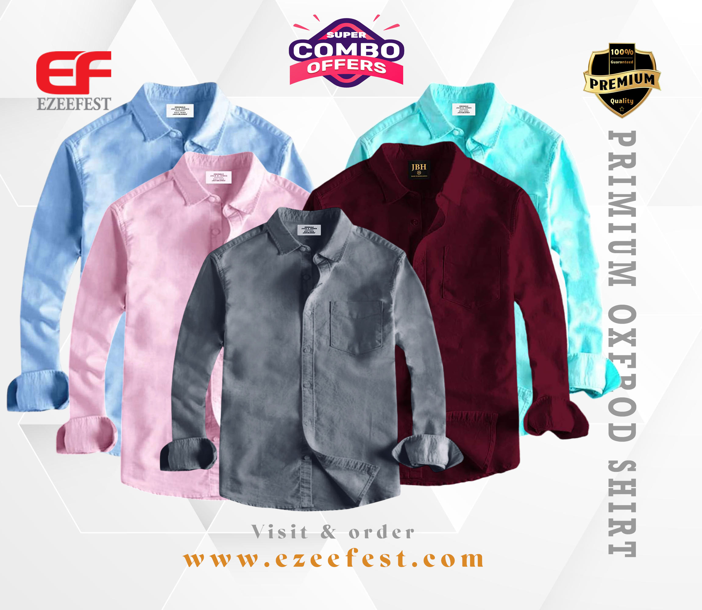 Men's Full Sleeve Oxford Cotton Shirt