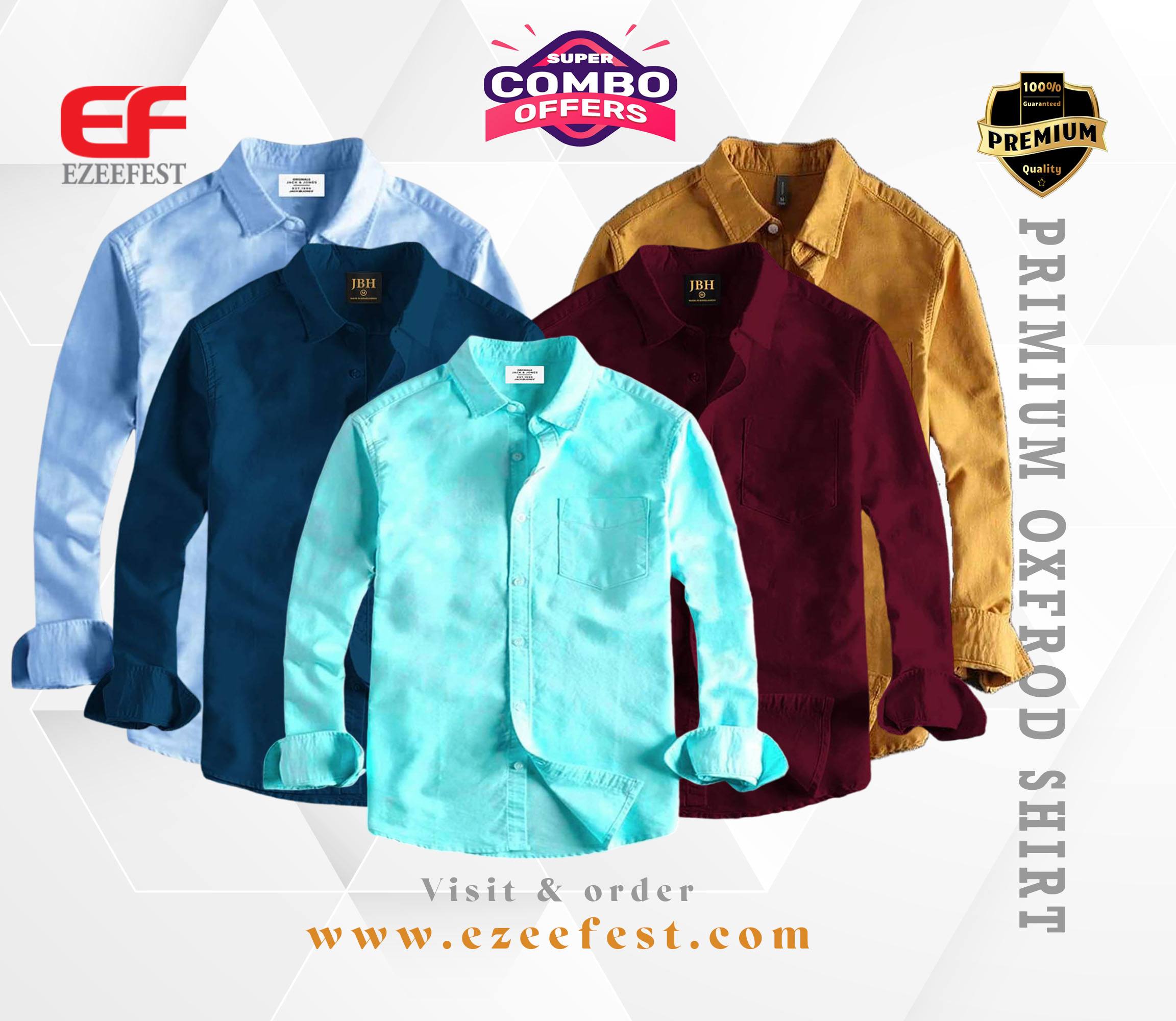 Men's Full Sleeve Oxford Cotton Shirt