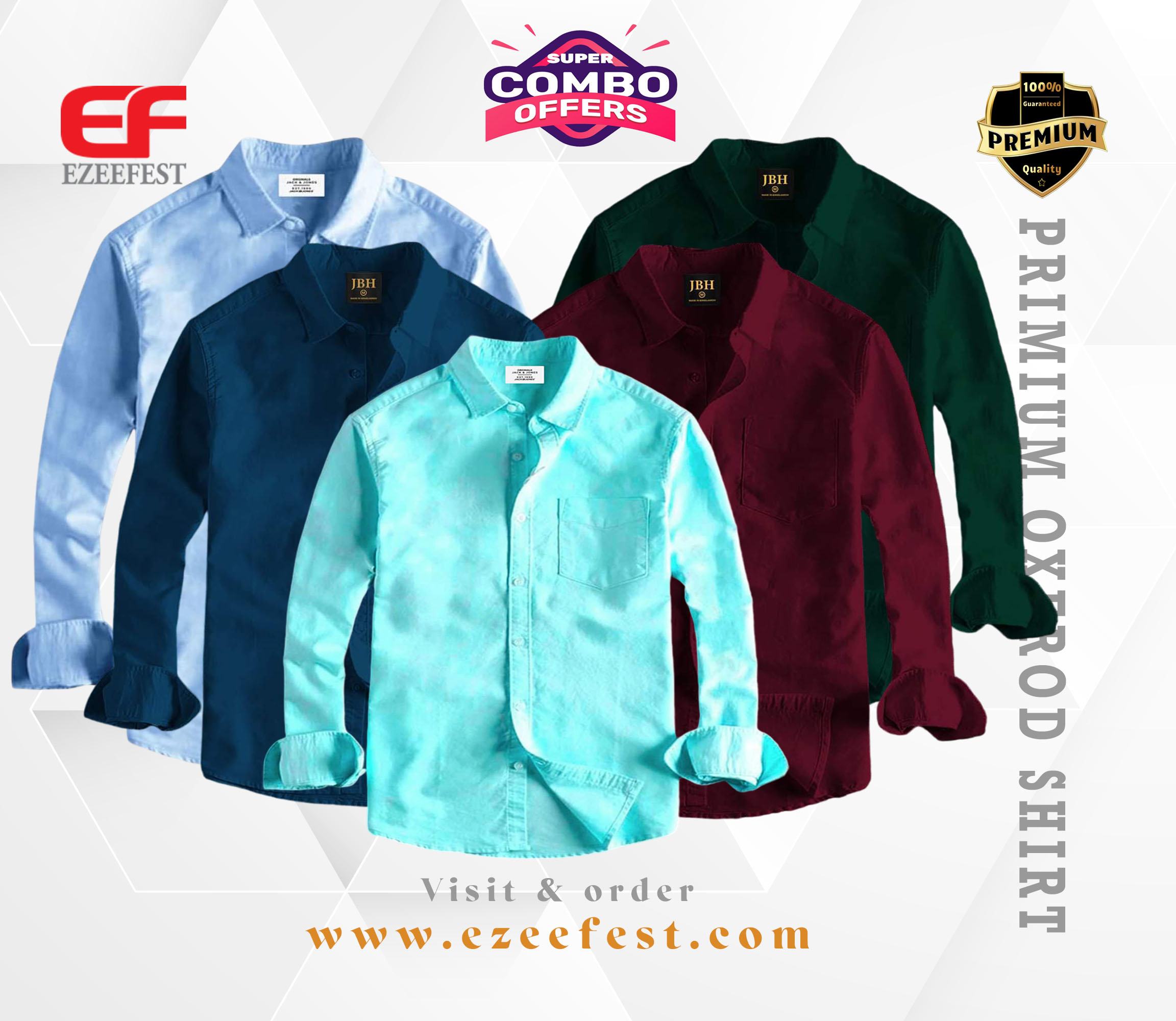 Men's Full Sleeve Oxford Cotton Shirt